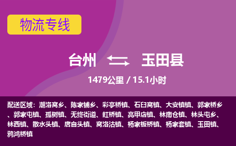 臺(tái)州到于田縣物流專線