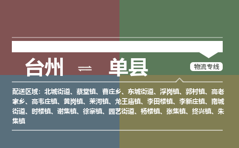 臺州到單縣物流專線 臺州到單縣物流專線