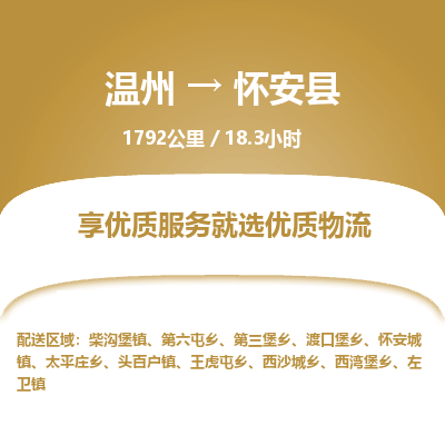 溫州到懷安縣物流專線 溫州到懷安縣物流專線