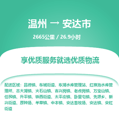 溫州到安達(dá)市物流專線 溫州到安達(dá)市物流專線