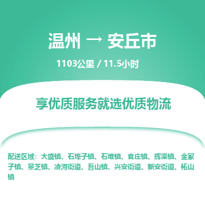 溫州到安丘市物流專線 溫州到安丘市物流專線