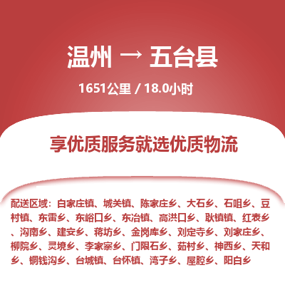 溫州到五臺縣物流專線 溫州到五臺縣物流專線