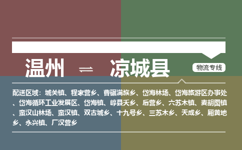 溫州到?jīng)龀强h物流專線