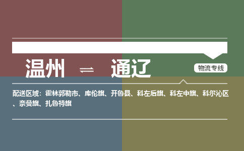 溫州到通遼科爾沁區(qū)物流專線